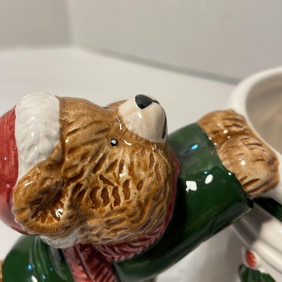 Holiday Bear and Mistletoe Christmas Coffee Mug. Very Unique. - Picture 9 of 12
